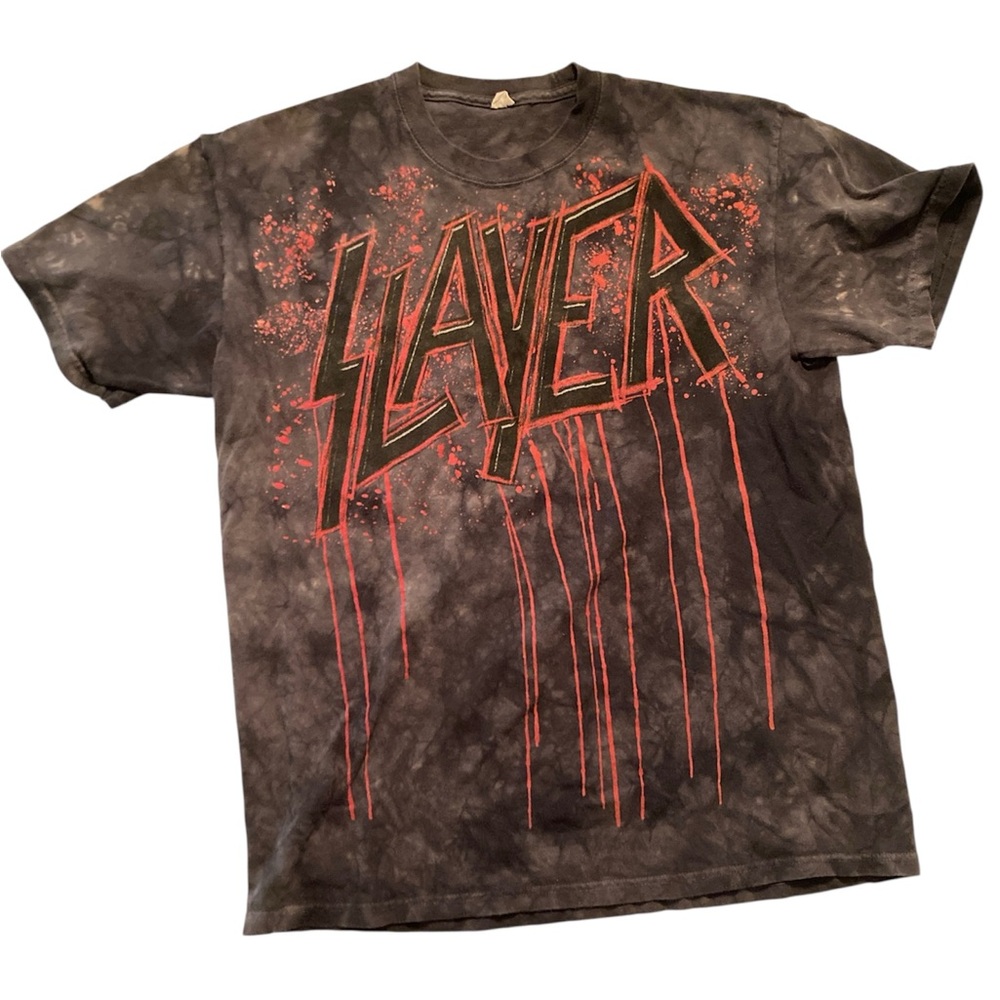 Slayer Liquid Blue Preloved Graphic Band Tee